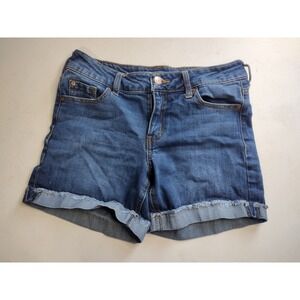 Celebrity Pink Womens High Rise Cuffed Denim Shorts Medium Wash Blue Size 3/26